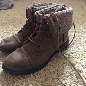 Light Brown Combact Boots
